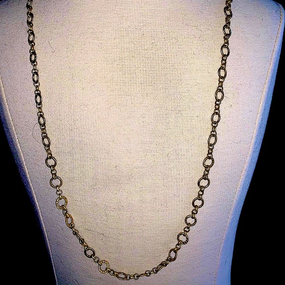 Hammered Gold Plated Layering Boho Necklace - Picture 3 of 5